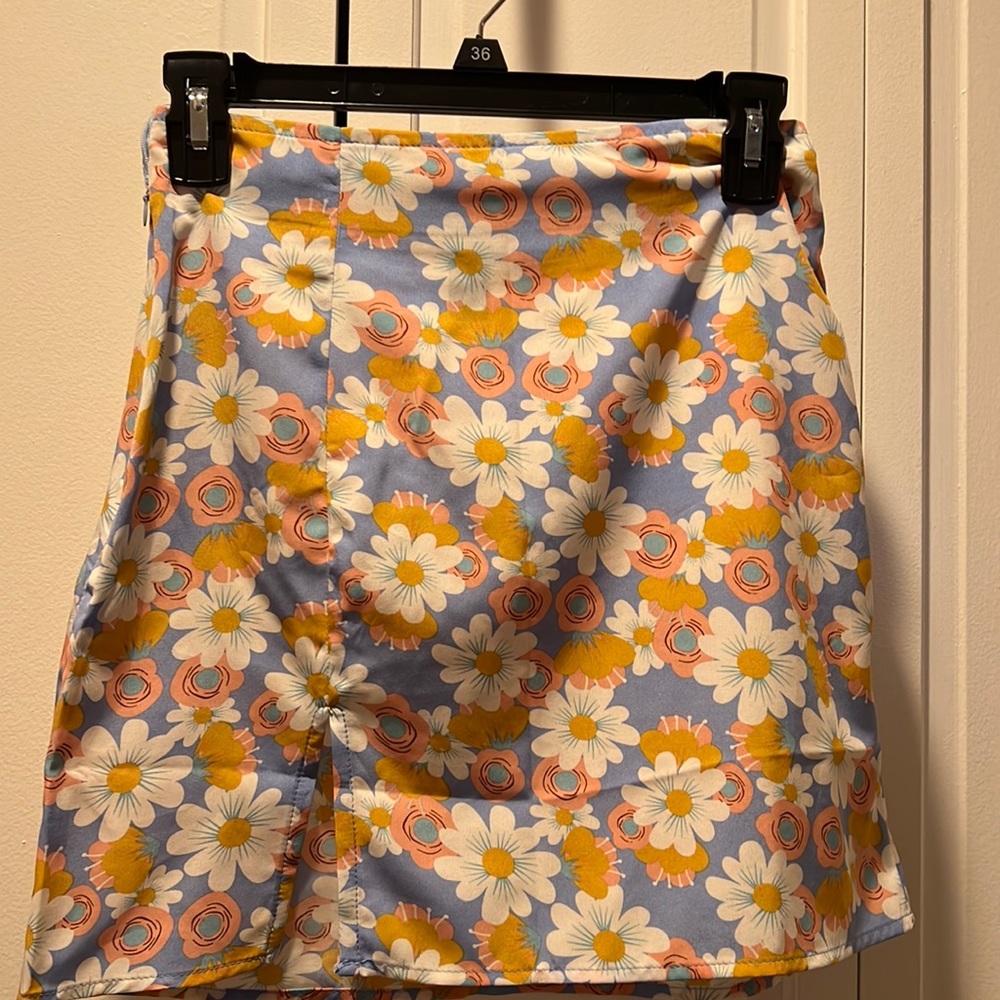 Pastel floral skirt